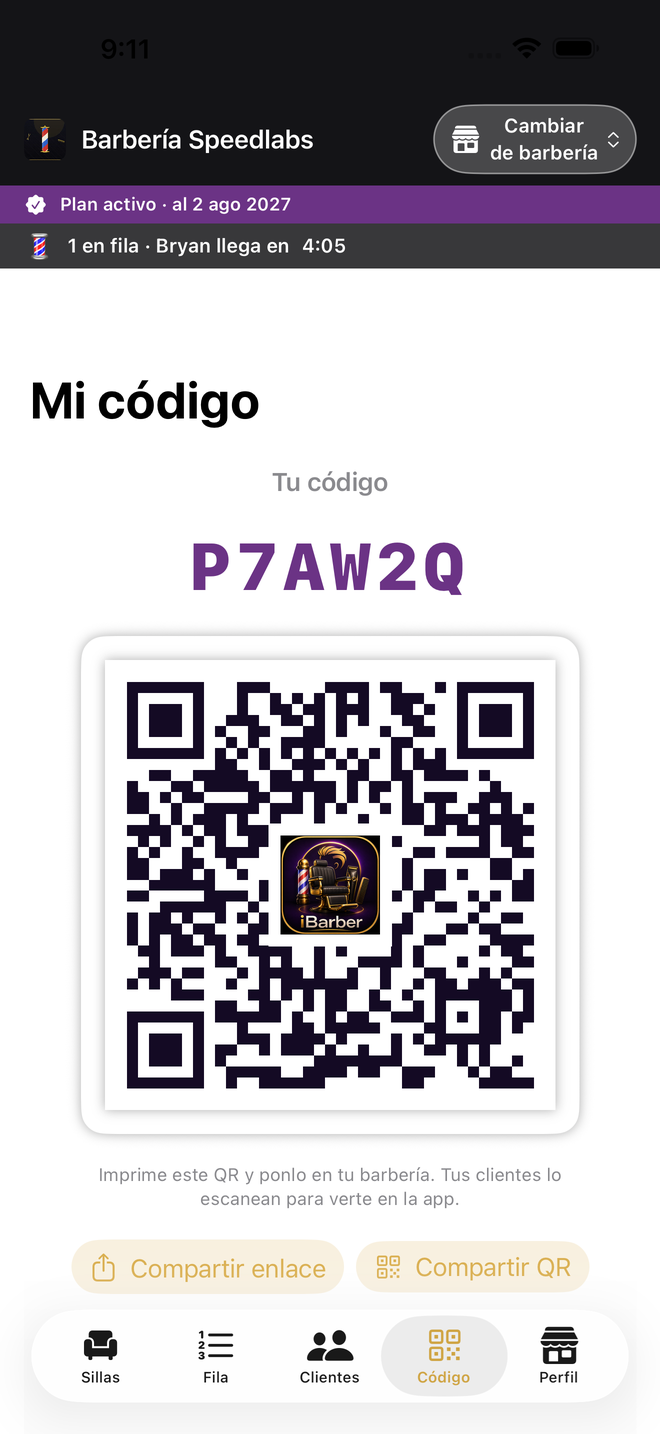 QR de la barbería
